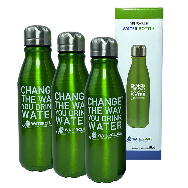 Reusable Water Bottle Green of 3) WATERFILTEREXPERTS